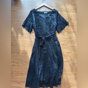 Elegant Black Lace Dress 18w